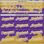 Custom Purple Old Gold-White Splash Art 3D Pattern Design Bomber Full-Snap Varsity Letterman Hoodie Jacket