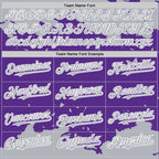 Custom Purple Gray-White Splash Art 3D Pattern Design Bomber Full-Snap Varsity Letterman Hoodie Jacket