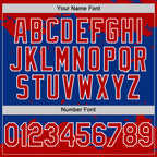 Custom Royal Red-White Splash Art 3D Pattern Design Bomber Full-Snap Varsity Letterman Hoodie Jacket