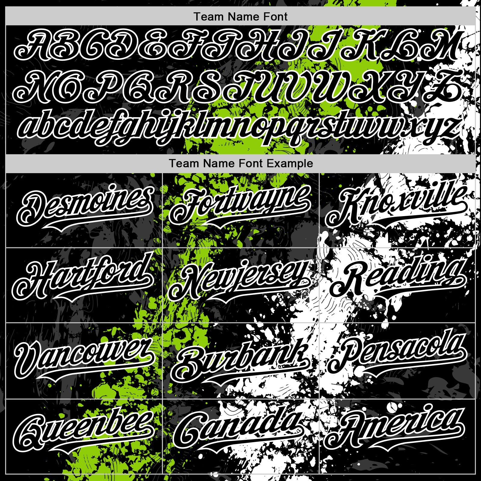 Custom Black Neon Green-White Splash Art 3D Pattern Design Bomber Full-Snap Varsity Letterman Hoodie Jacket