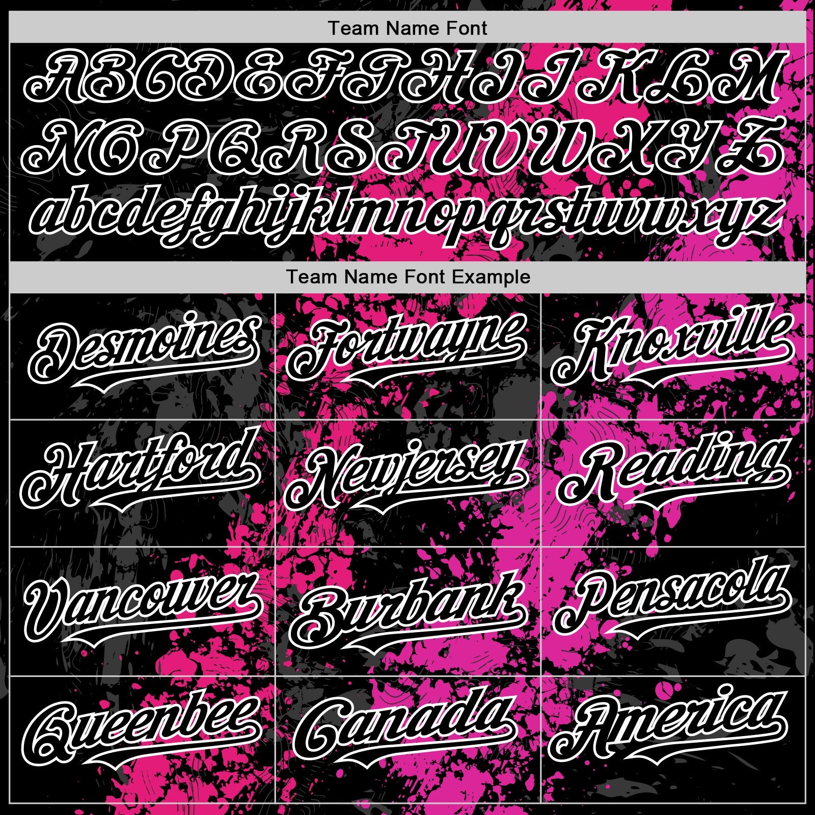 Custom Black Hot Pink Deep Pink-White Splash Art 3D Pattern Design Bomber Full-Snap Varsity Letterman Hoodie Jacket