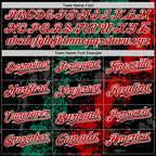 Custom Black Red Kelly Green-White Splash Art 3D Pattern Design Bomber Full-Snap Varsity Letterman Hoodie Jacket