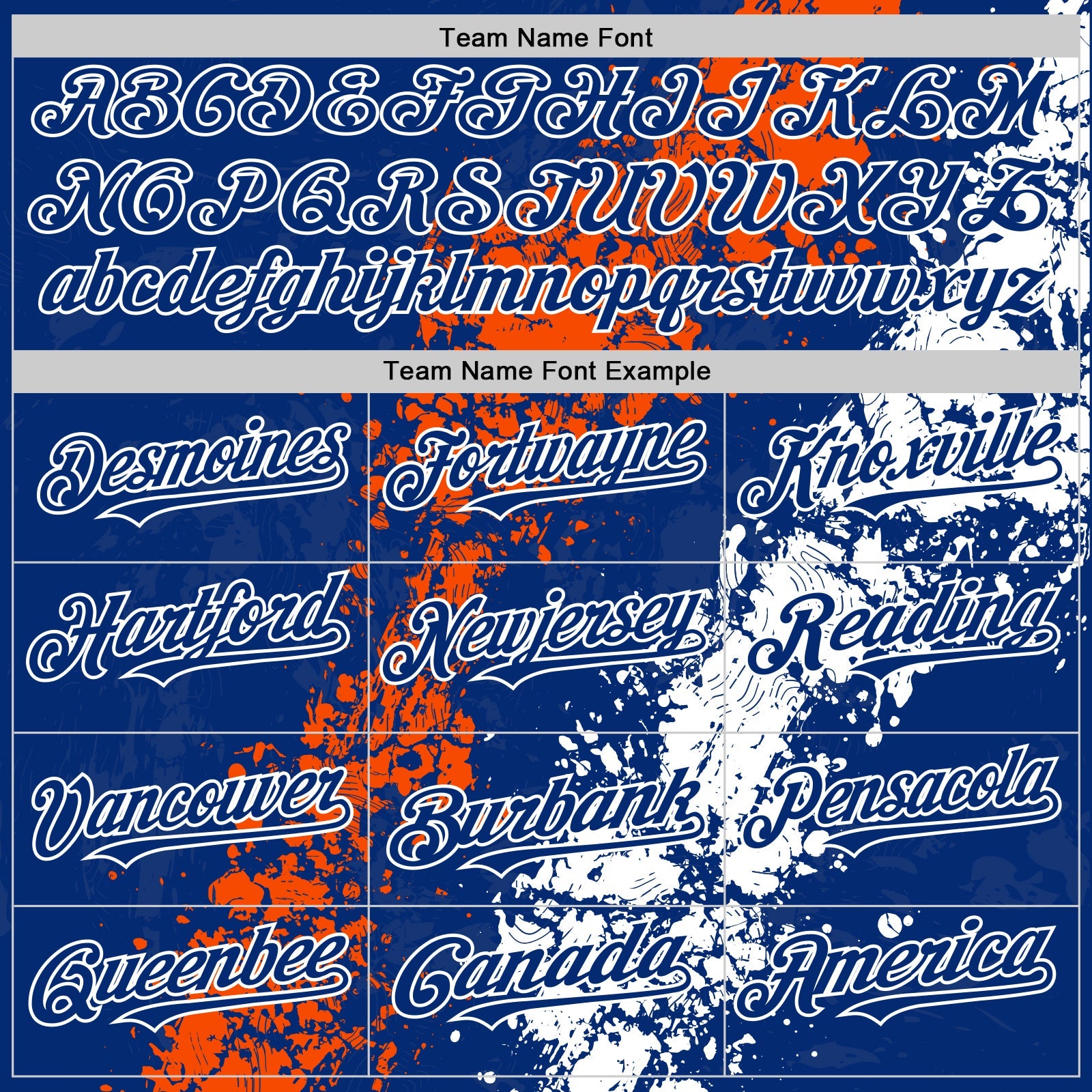 Custom Royal Orange-White Splash Art 3D Pattern Design Bomber Full-Snap Varsity Letterman Hoodie Jacket