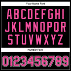 Custom Black Pink-White Bomber Full-Snap Varsity Faux Leather Letterman Jacket