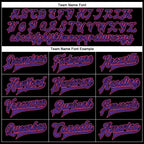 Custom Black Purple-Pink Bomber Full-Snap Varsity Faux Leather Letterman Jacket