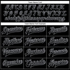 Custom Black Black-Gray Bomber Full-Snap Varsity Faux Leather Letterman Jacket