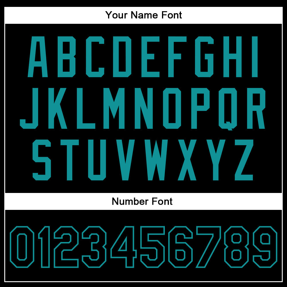 Custom Black Black-Teal Bomber Full-Snap Varsity Faux Leather Letterman Jacket