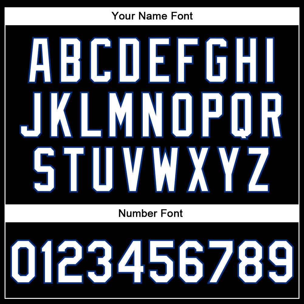 Custom Black White-Royal Bomber Full-Snap Varsity Faux Leather Letterman Jacket