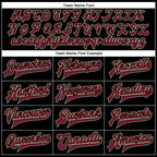 Custom Black Crimson-City Cream Bomber Full-Snap Varsity Faux Leather Letterman Jacket