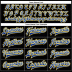 Custom Black Royal-Yellow Bomber Full-Snap Varsity Faux Leather Letterman Jacket
