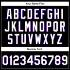 Custom Black White-Purple Bomber Full-Snap Varsity Faux Leather Letterman Jacket