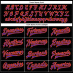 Custom Black Purple-Orange Bomber Full-Snap Varsity Faux Leather Letterman Jacket