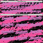 Custom Black Pink-Light Blue Splash 3D Pattern Design Bomber Full-Snap Varsity Letterman Hoodie Jacket