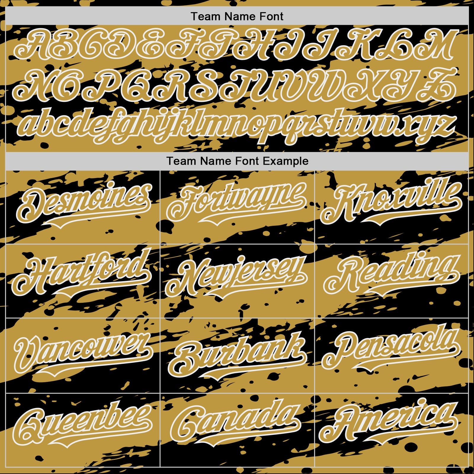 Custom Black Old Gold-White Splash 3D Pattern Design Bomber Full-Snap Varsity Letterman Hoodie Jacket