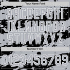 Custom Black Gray-White Splash 3D Pattern Design Bomber Full-Snap Varsity Letterman Hoodie Jacket