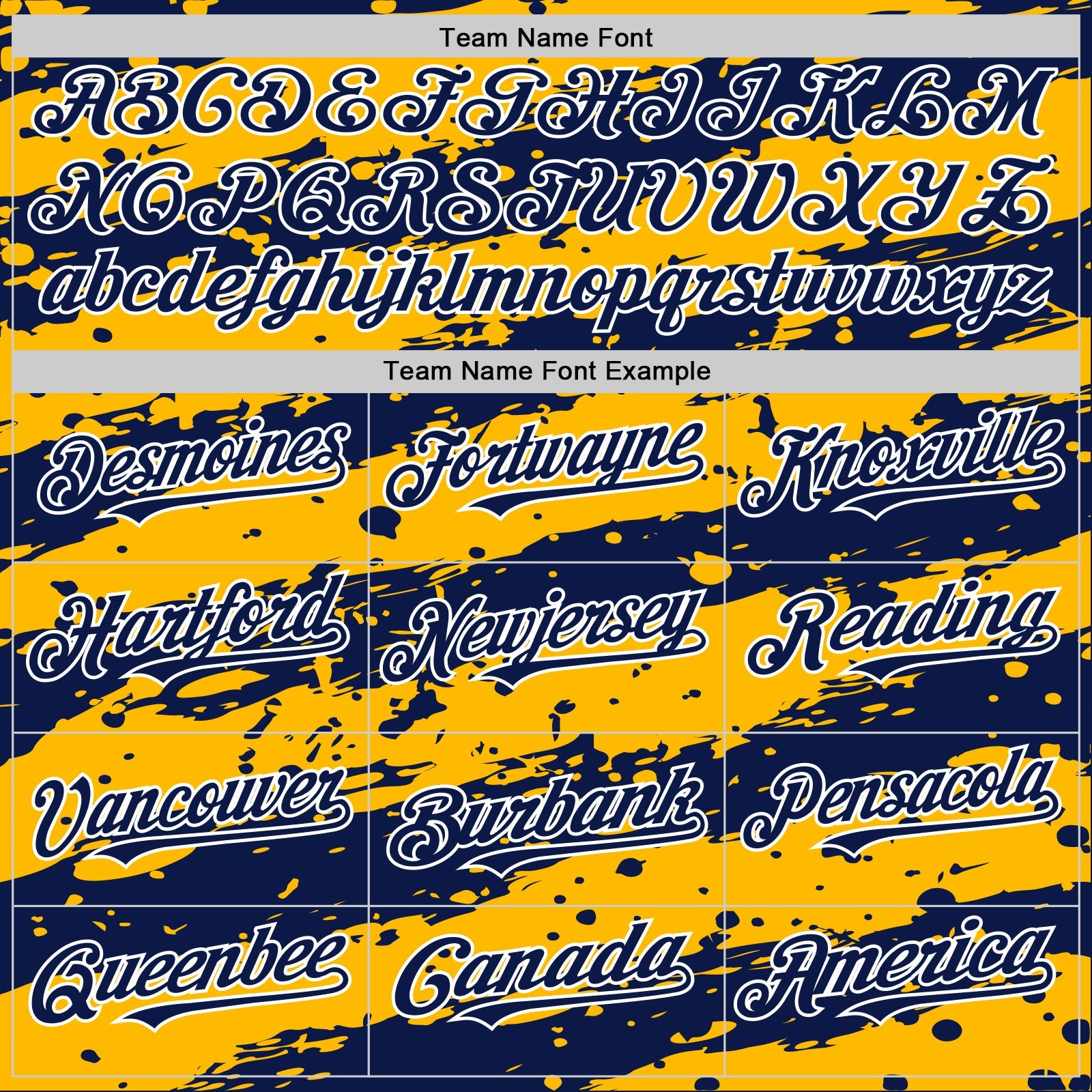 Custom Gold Navy-White Splash 3D Pattern Design Bomber Full-Snap Varsity Letterman Hoodie Jacket