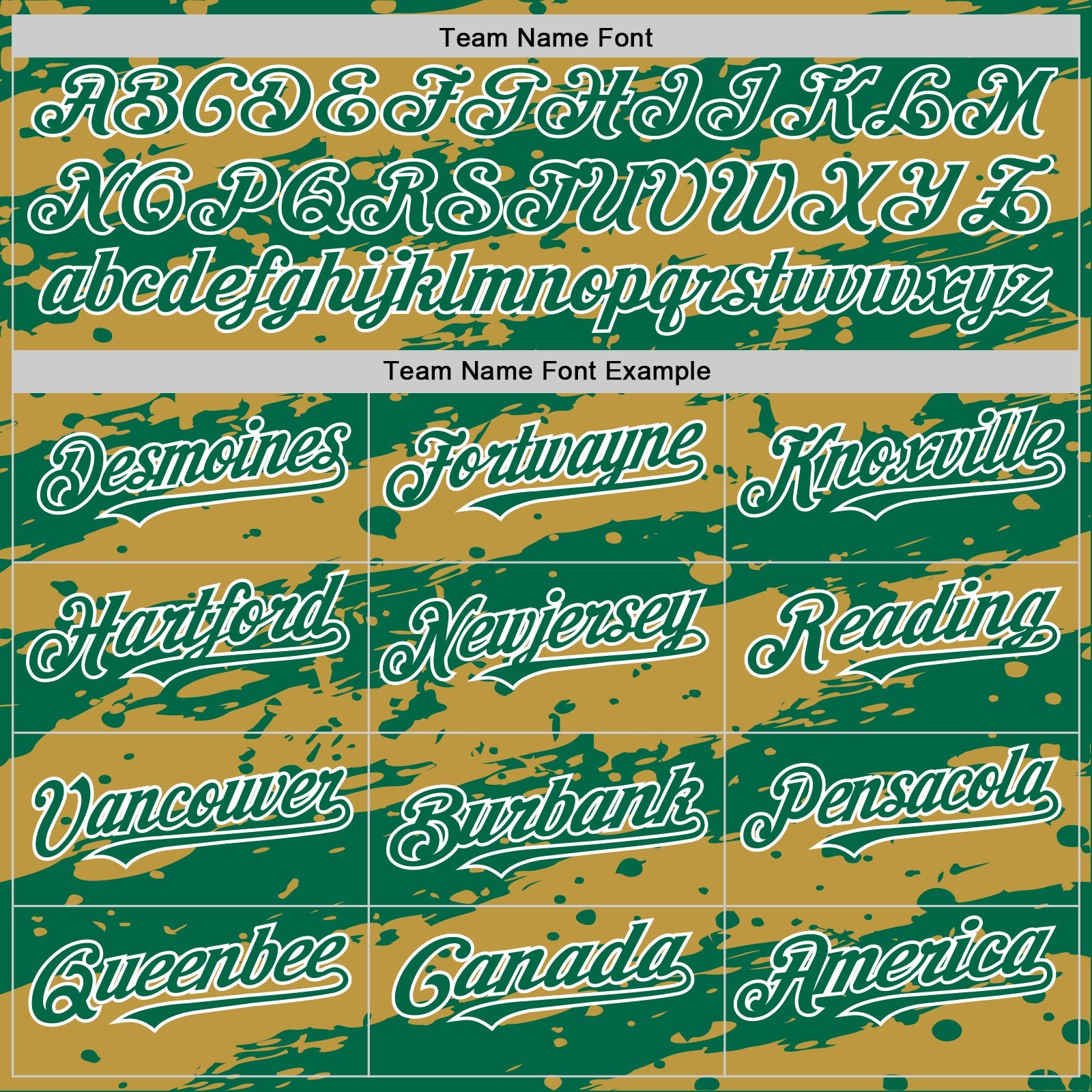 Custom Old Gold Kelly Green-White Splash 3D Pattern Design Bomber Full-Snap Varsity Letterman Hoodie Jacket