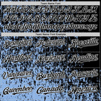 Custom Light Blue Black-White Abstract Fragment Art 3D Pattern Design Bomber Full-Snap Varsity Letterman Hoodie Jacket