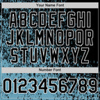 Custom Shadow Blue Black-White Abstract Fragment Art 3D Pattern Design Bomber Full-Snap Varsity Letterman Hoodie Jacket