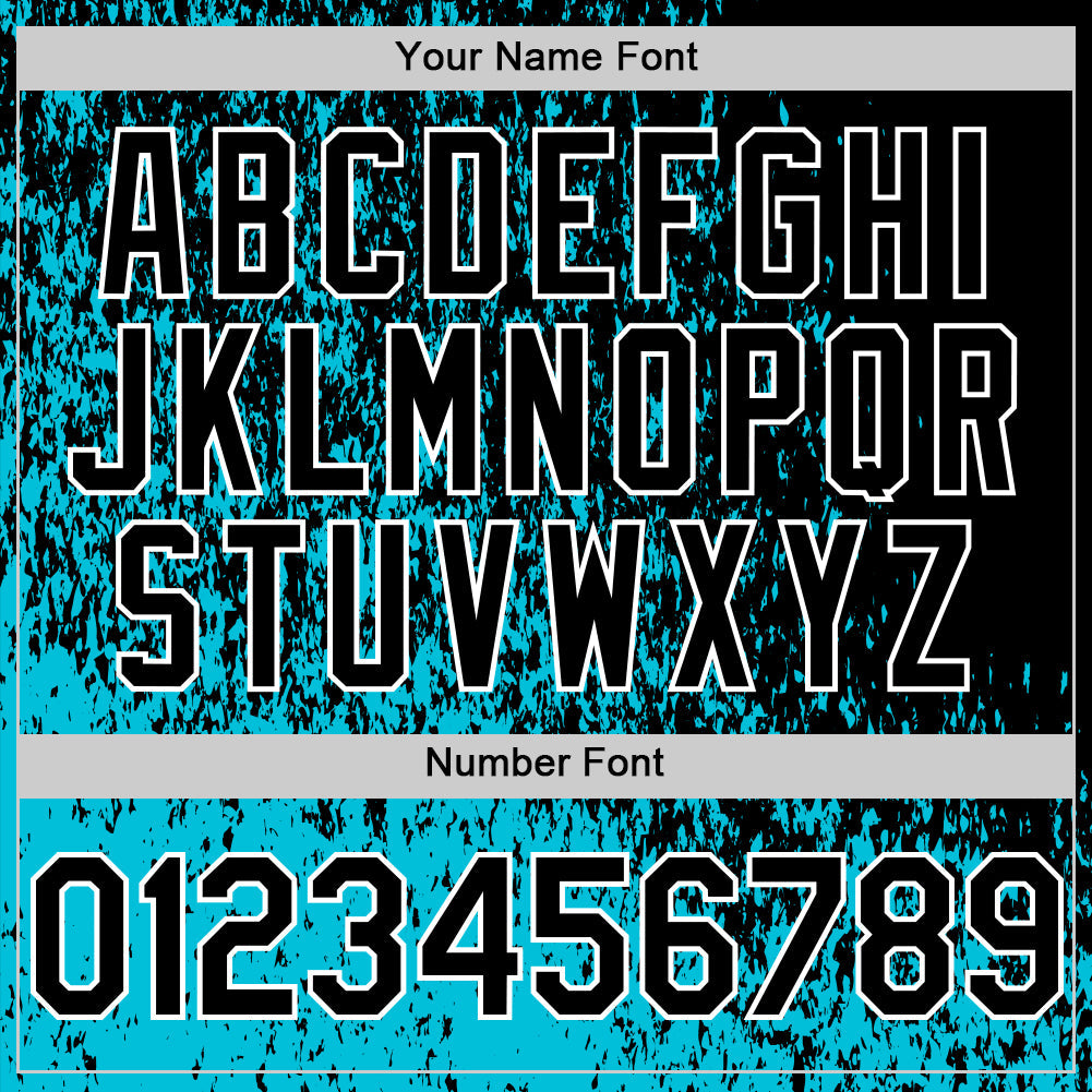 Custom Lakes Blue Black-White Abstract Fragment Art 3D Pattern Design Bomber Full-Snap Varsity Letterman Hoodie Jacket