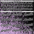 Custom Light Purple Black-White Abstract Fragment Art 3D Pattern Design Bomber Full-Snap Varsity Letterman Hoodie Jacket