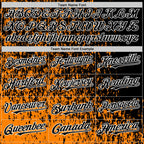 Custom Bay Orange Black-White Abstract Fragment Art 3D Pattern Design Bomber Full-Snap Varsity Letterman Hoodie Jacket