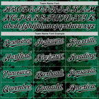Custom Green Black-White 3D Pattern Design Bomber Full-Snap Varsity Letterman Hoodie Jacket