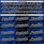 Custom Royal Black-White 3D Pattern Design Bomber Full-Snap Varsity Letterman Hoodie Jacket