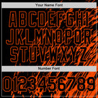 Custom Black Black-Orange 3D Pattern Design Bomber Full-Snap Varsity Letterman Hoodie Jacket