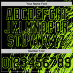 Custom Black Black-Neon Green 3D Pattern Design Bomber Full-Snap Varsity Letterman Hoodie Jacket