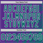 Custom Purple Teal-White 3D Pattern Design Bomber Full-Snap Varsity Letterman Hoodie Jacket
