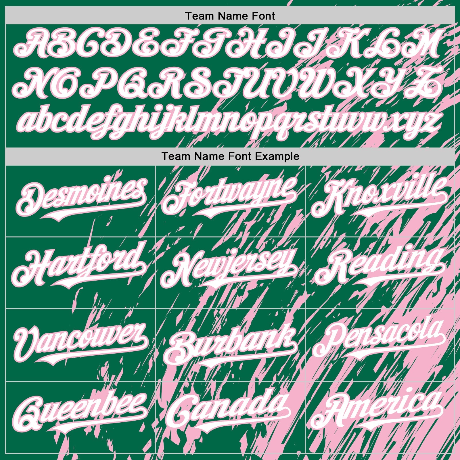 Custom Kelly Green White-Light Pink 3D Pattern Design Bomber Full-Snap Varsity Letterman Hoodie Jacket