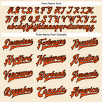 Custom Cream Orange-Black Bomber Full-Snap Varsity Faux Leather Letterman Jacket