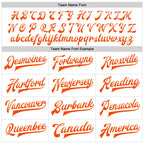 Custom White Orange Bomber Full-Snap Varsity Faux Leather Letterman Jacket