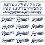 Custom White Navy Bomber Full-Snap Varsity Faux Leather Letterman Jacket