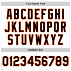 Custom White Black-Orange Bomber Full-Snap Varsity Faux Leather Letterman Jacket
