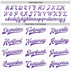 Custom White Purple Bomber Full-Snap Varsity Faux Leather Letterman Jacket