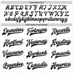 Custom White Black-Gray Bomber Full-Snap Varsity Faux Leather Letterman Jacket