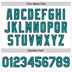 Custom White Teal-Black Bomber Full-Snap Varsity Faux Leather Letterman Jacket