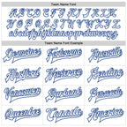 Custom White White-Royal Bomber Full-Snap Varsity Faux Leather Letterman Jacket