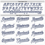 Custom White White-Navy Bomber Full-Snap Varsity Faux Leather Letterman Jacket