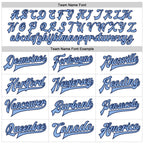 Custom White Light Blue-Navy Bomber Full-Snap Varsity Faux Leather Letterman Jacket