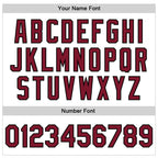 Custom White Crimson-Black Bomber Full-Snap Varsity Faux Leather Letterman Jacket