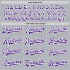 Custom Gray Purple-White Bomber Full-Snap Varsity Faux Leather Letterman Jacket