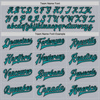 Custom Gray Teal-Black Bomber Full-Snap Varsity Faux Leather Letterman Jacket