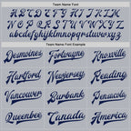 Custom Gray Navy-Gray Bomber Full-Snap Varsity Faux Leather Letterman Jacket