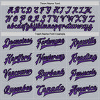 Custom Gray Purple-Black Bomber Full-Snap Varsity Faux Leather Letterman Jacket