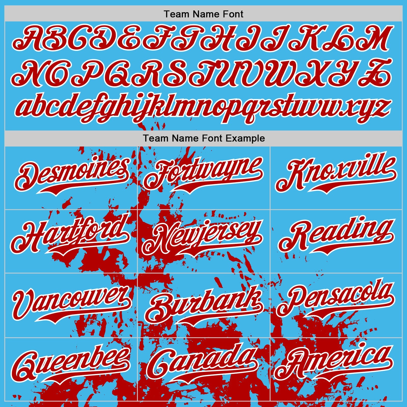 Custom Sky Blue White-Red Splash Art 3D Pattern Design Bomber Full-Snap Varsity Letterman Hoodie Jacket