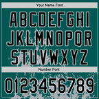 Custom Midnight Green Black Gray-White Splash Art 3D Pattern Design Bomber Full-Snap Varsity Letterman Hoodie Jacket