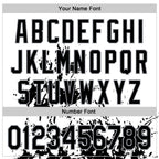 Custom White Black-Gray Splash Art 3D Pattern Design Bomber Full-Snap Varsity Letterman Hoodie Jacket